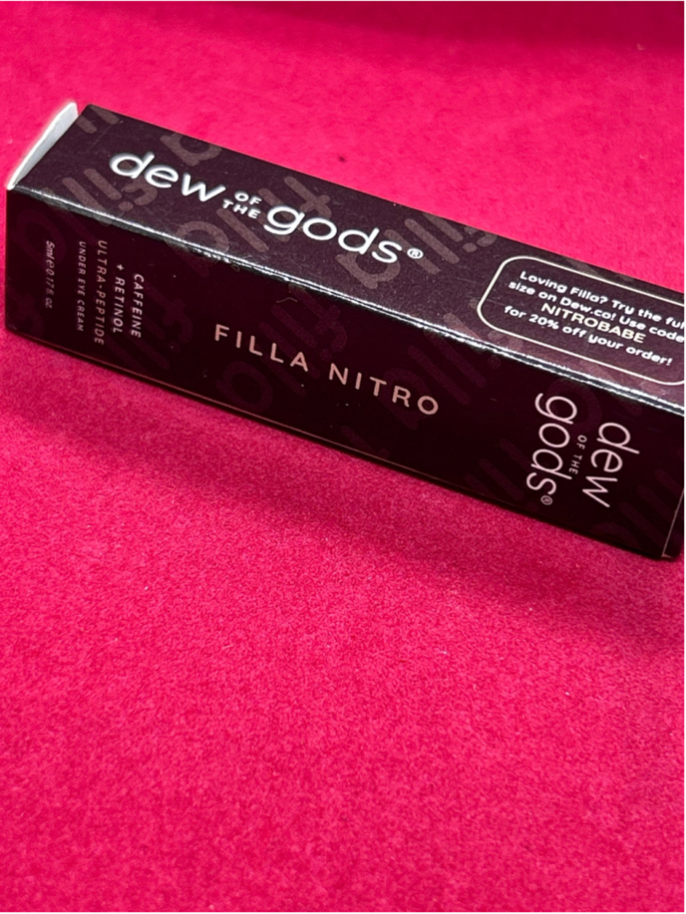 Dew of the Gods Filla Nitro Under Eye Cream, One Size, Black and White
